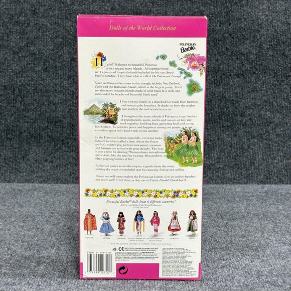 Vintage 1994 Polynesian Barbie Doll Special Edition Dolls of the World NIB 12700 - Picture 3 of 11